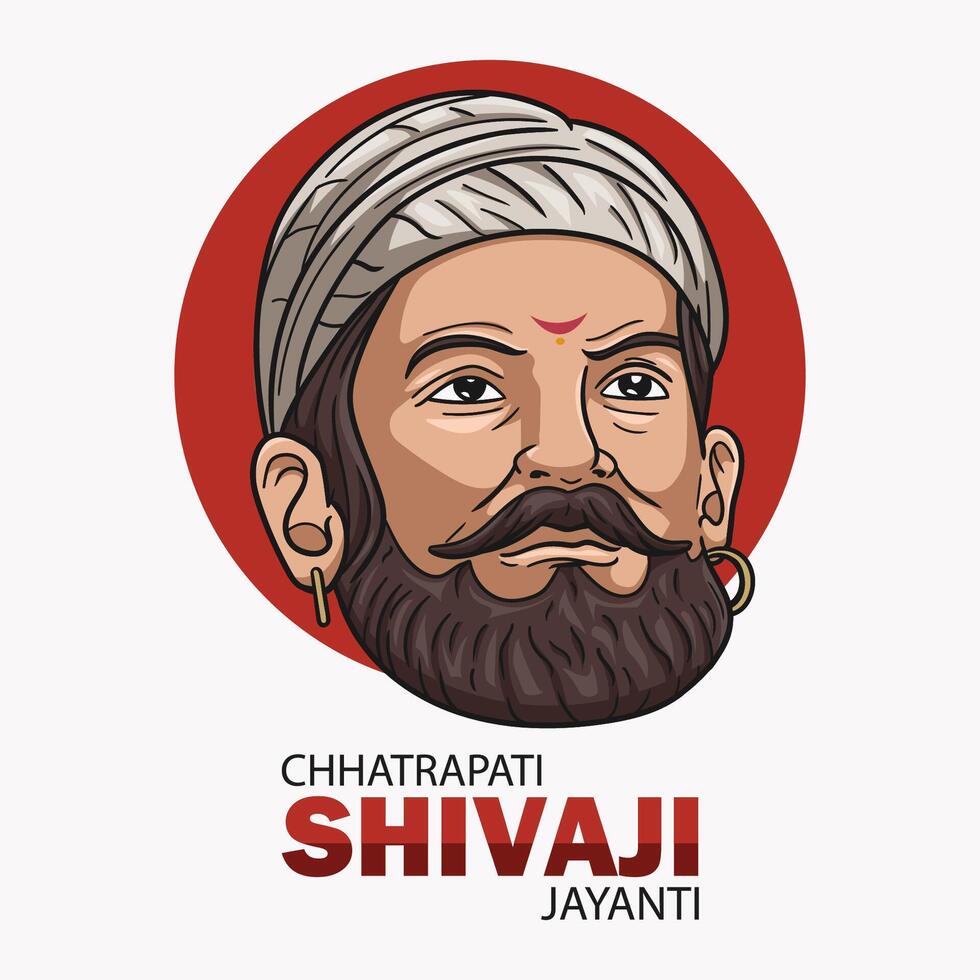 Chhatrapati Shivaji Maharaj Jayanti poster vector