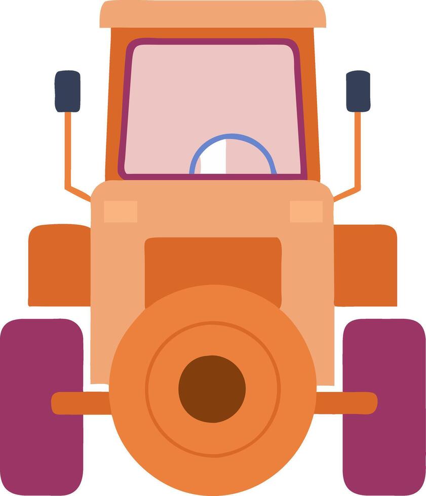 Vibrant Tractor Illustration for Farm Equipment and Children's Books vector