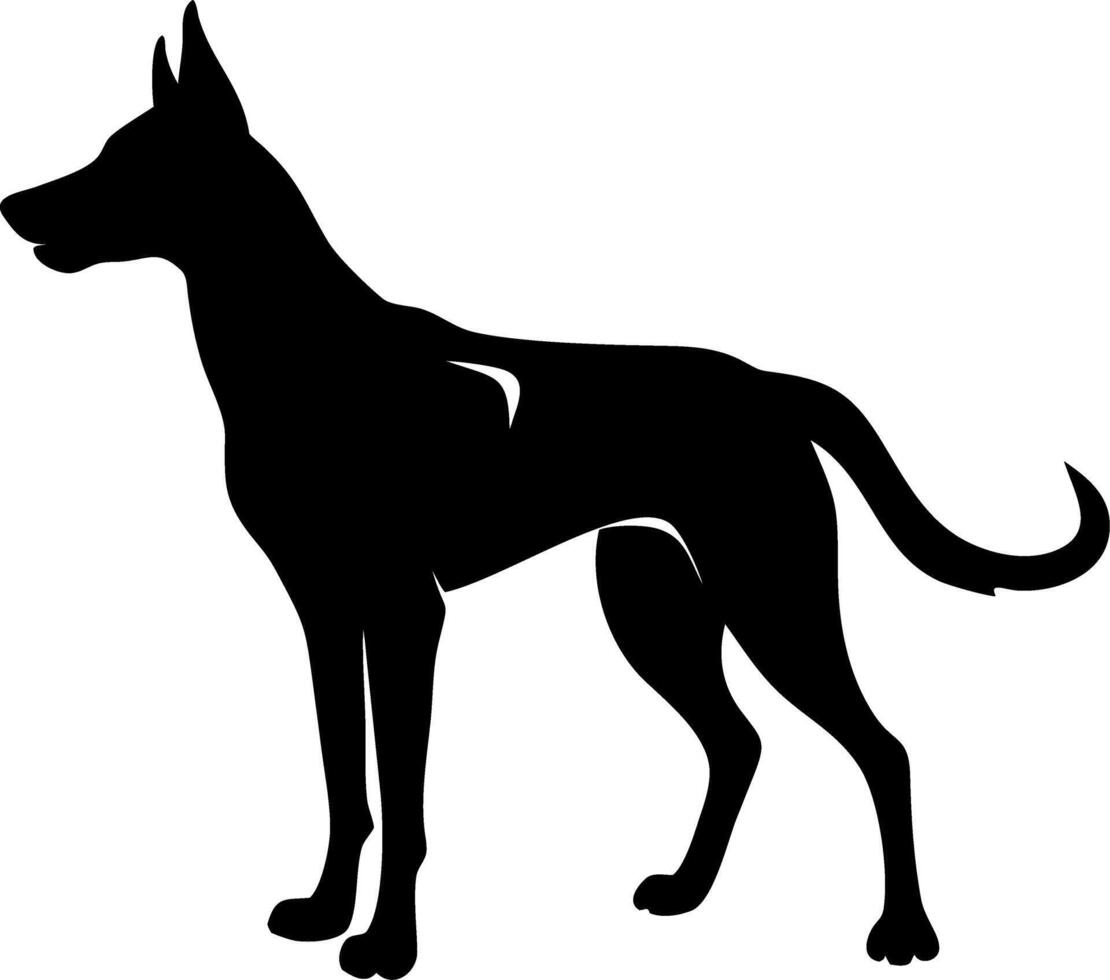 Dog Silhouette Illustration for Design Projects and Tattoo Inspirations vector