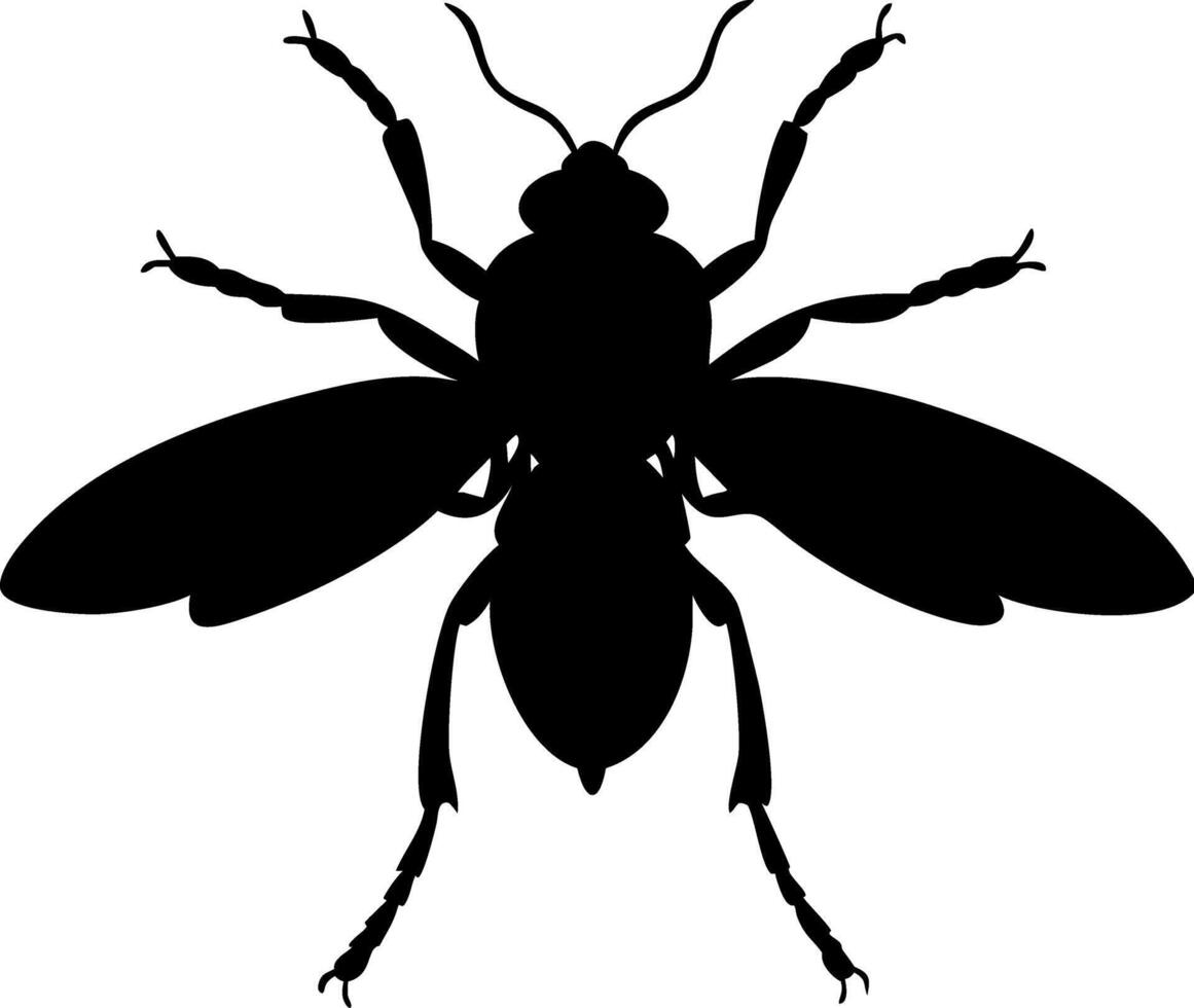Silhouette Illustration of Wasp Insect for Design and Education Projects vector