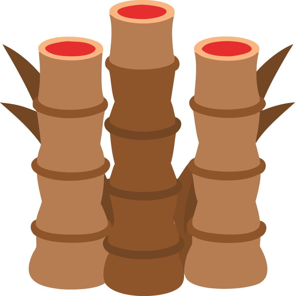 Bamboo Stalk Illustration for Botanical Design and Decoration vector