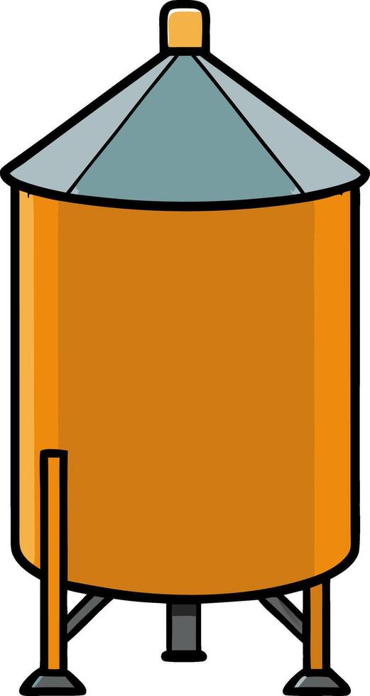 Industrial Silo Illustration for Storage and Agriculture Projects vector