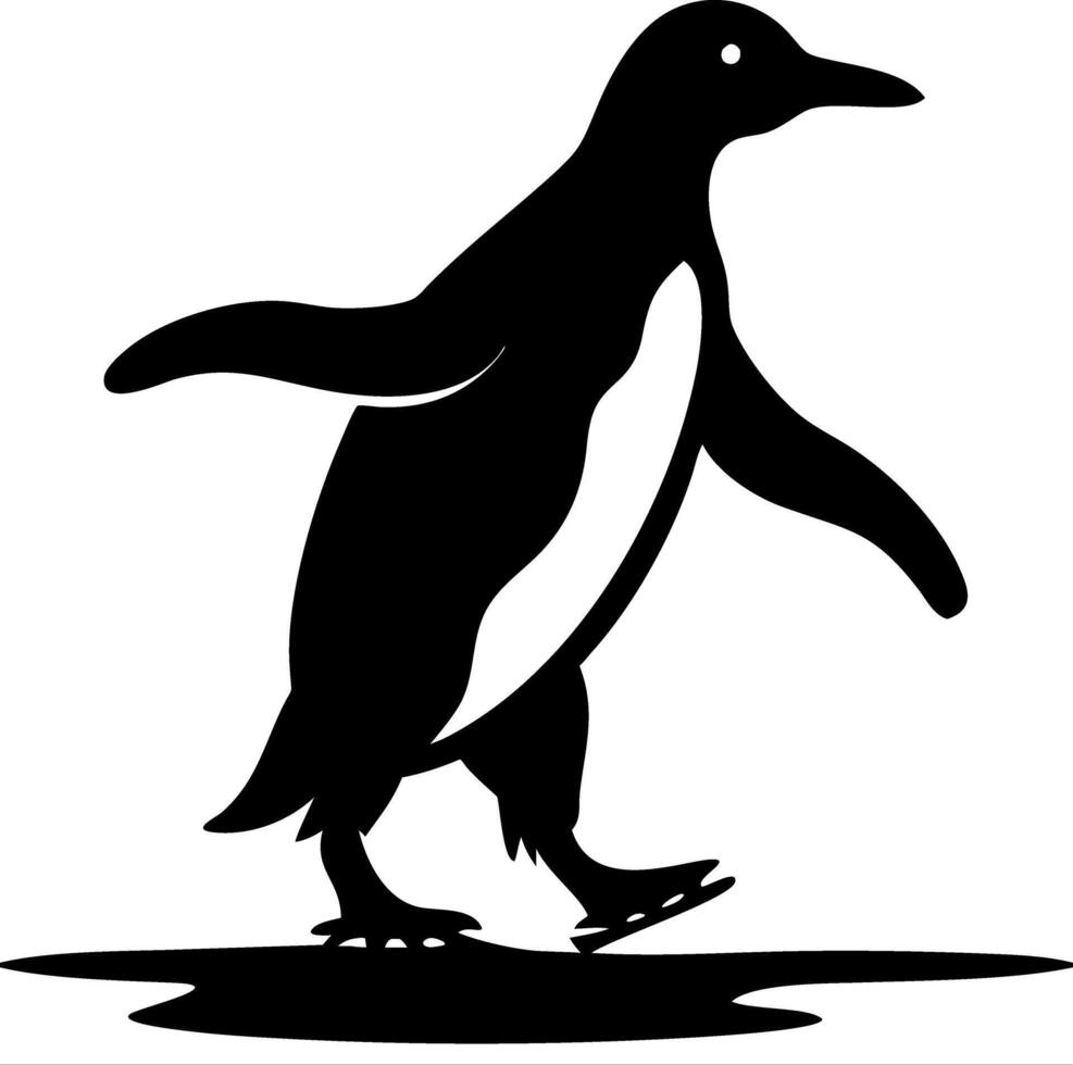 Silhouette Penguin Illustration for Logos Posters and Tattoos vector