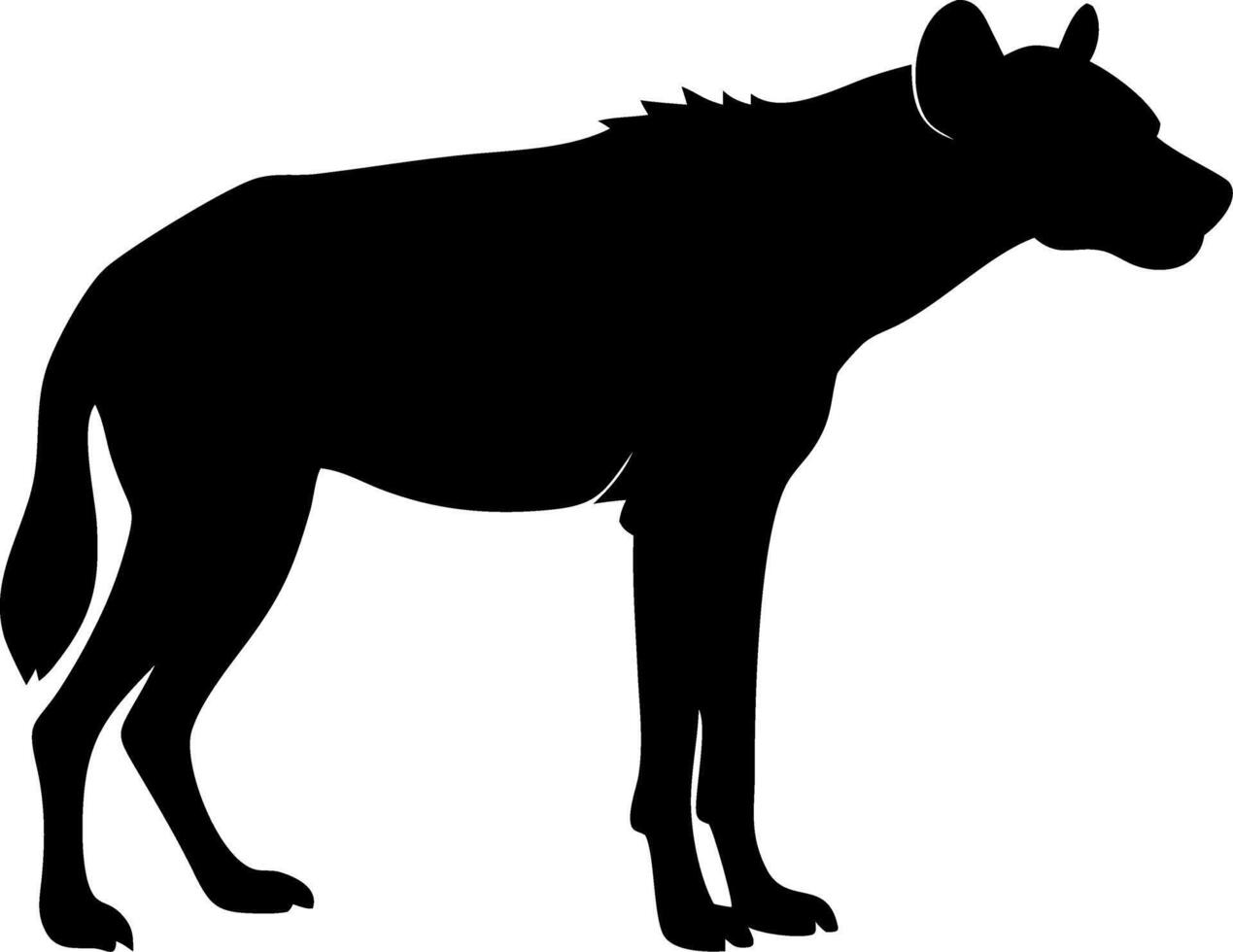Silhouette of Hyena Illustration for Graphic Design and Educational Use vector