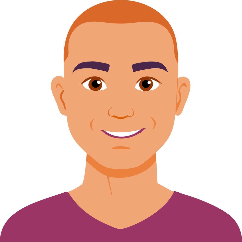 Cheerful Cartoon Character Face Illustration for Avatars and Graphic Design vector