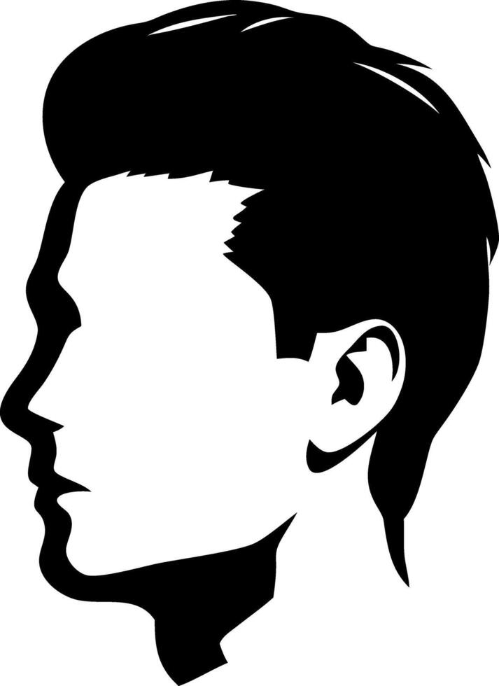 Male Silhouette Side Profile Illustration for Design and Art Projects vector