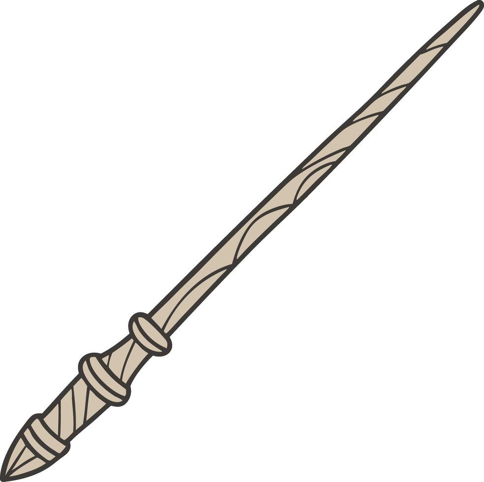 Elegant Magic Wand Illustration for Fantasy Art and Design Projects vector