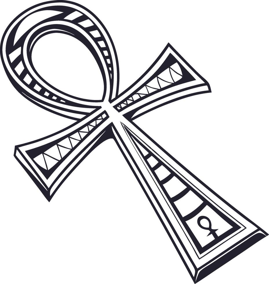 Intricate Ankh Illustration Ancient Egyptian Symbol for Design and Decoration vector