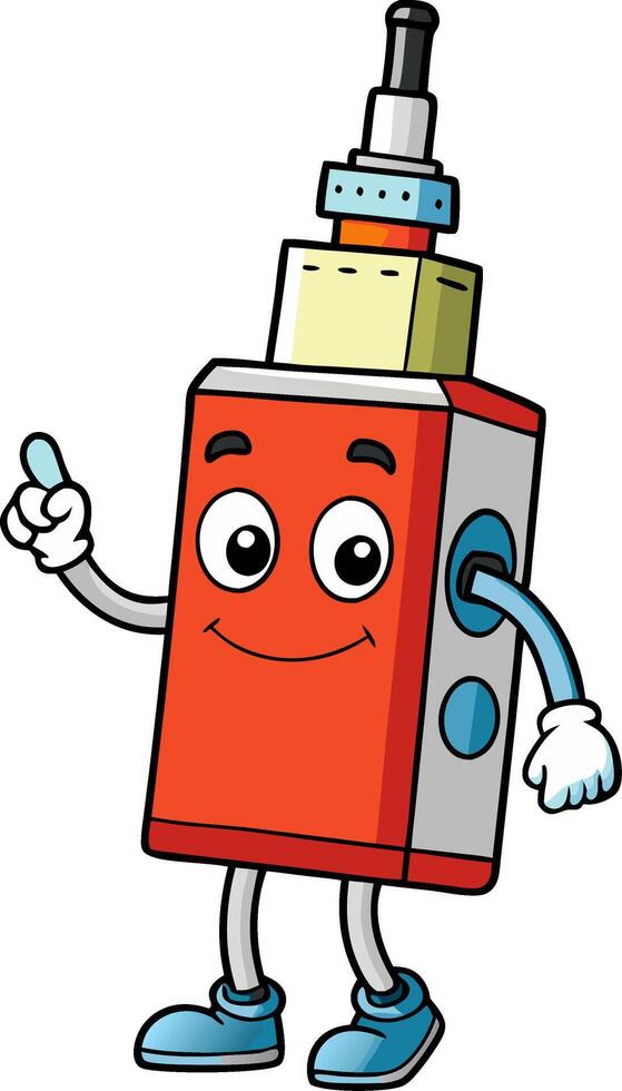 Cartoon Vape Character Illustration for Branding and Educational Materials vector