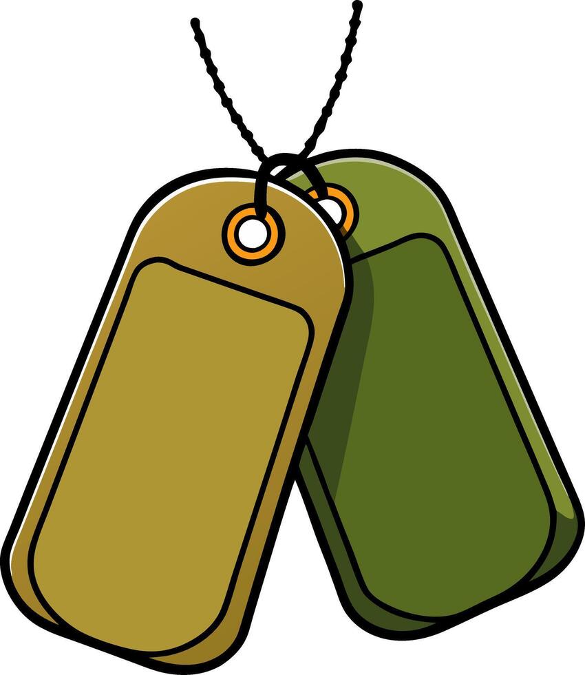 Military Dog Tags Illustration for Design and Craft Projects vector