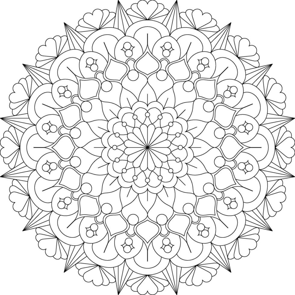 Mandala artwork with floral and geometric elements for creative projects vector