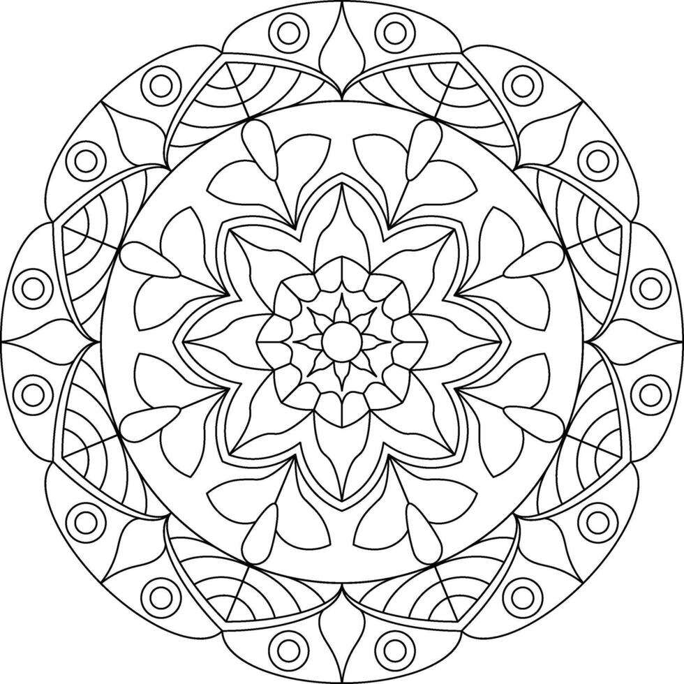 Decorative Mandala Pattern for Meditation and Mindfulness Art vector