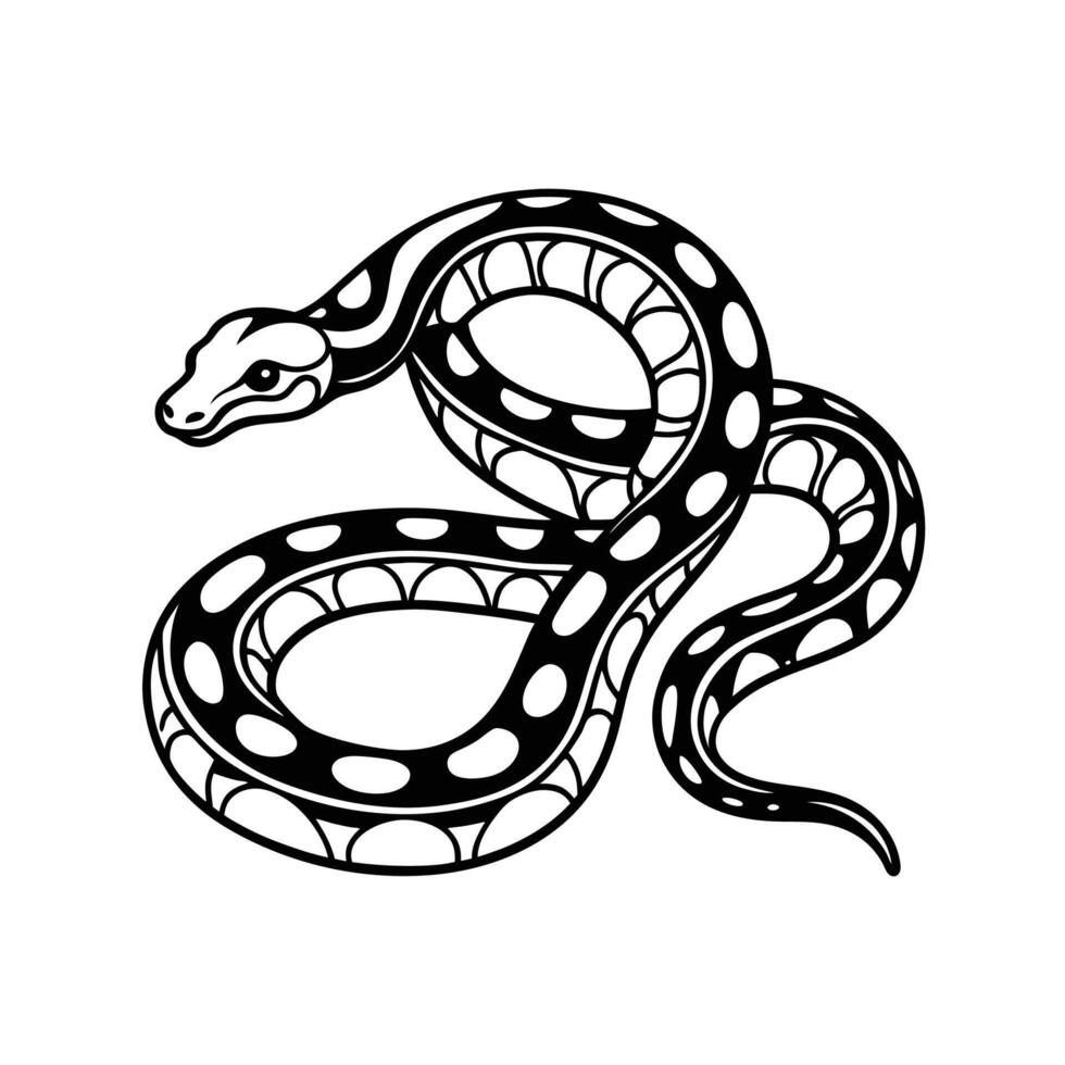Python Linocut Arts Outline for Kids 57100850 Vector Art at Vecteezy