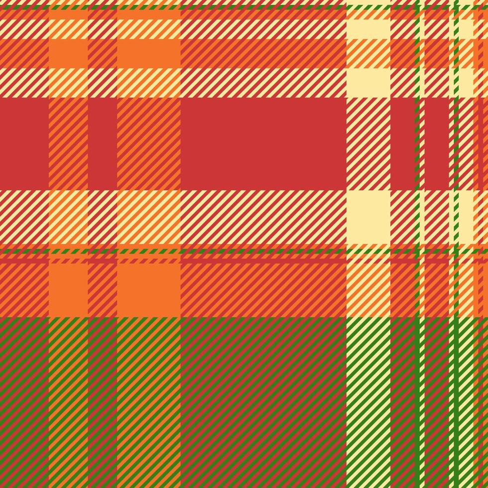 Vibrant autumnal plaid pattern. Warm, earthy tones create a cozy and inviting textile design. Perfect for fallthemed projects, apparel, or website backgrounds. vector