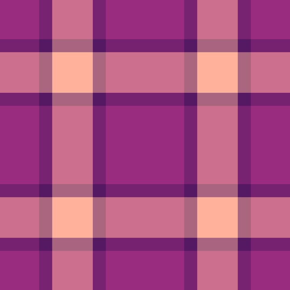Elegant purple and peach plaid pattern. Perfect for textile design, website backgrounds, or fashion projects. This soft, sophisticated design evokes feelings of warmth and style. vector