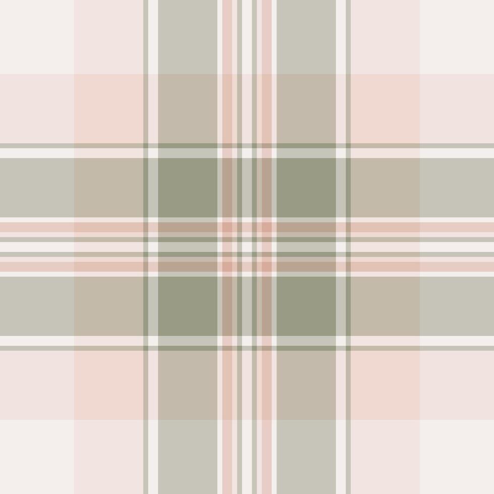 Cute fabric seamless plaid, india texture tartan pattern. Idea textile check background in white and pastel colors. vector