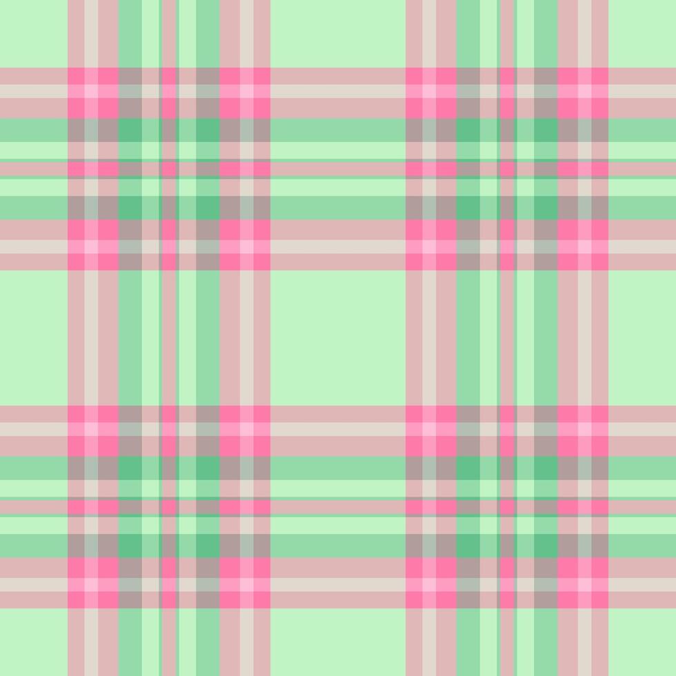 Form seamless check plaid, expressive textile fabric. Irish texture tartan pattern background in light and green colors. vector
