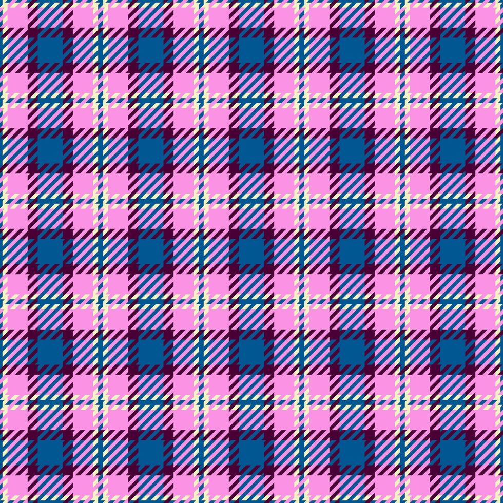 Vibrant pink and teal plaid pattern. Perfect for fashion, textile, or website backgrounds. vector