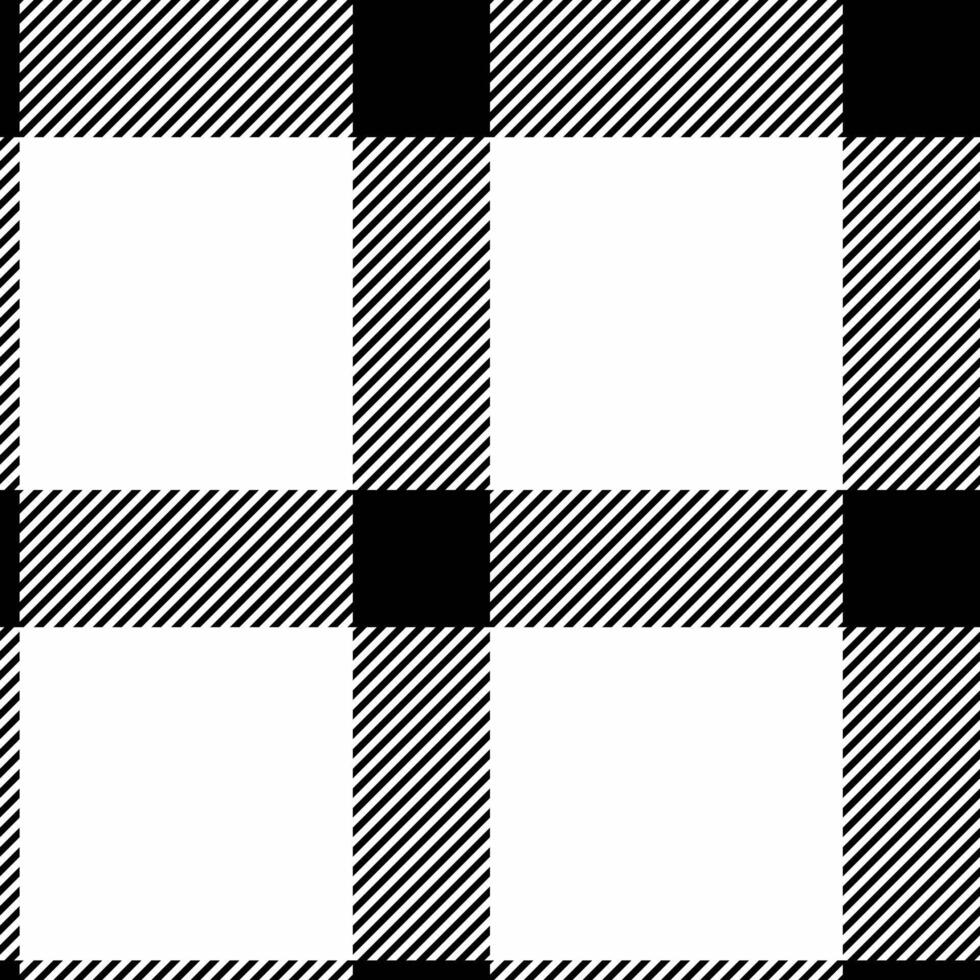 Simple pattern textile, glamour check fabric background. Packaging tartan plaid seamless texture in black and white colors. vector