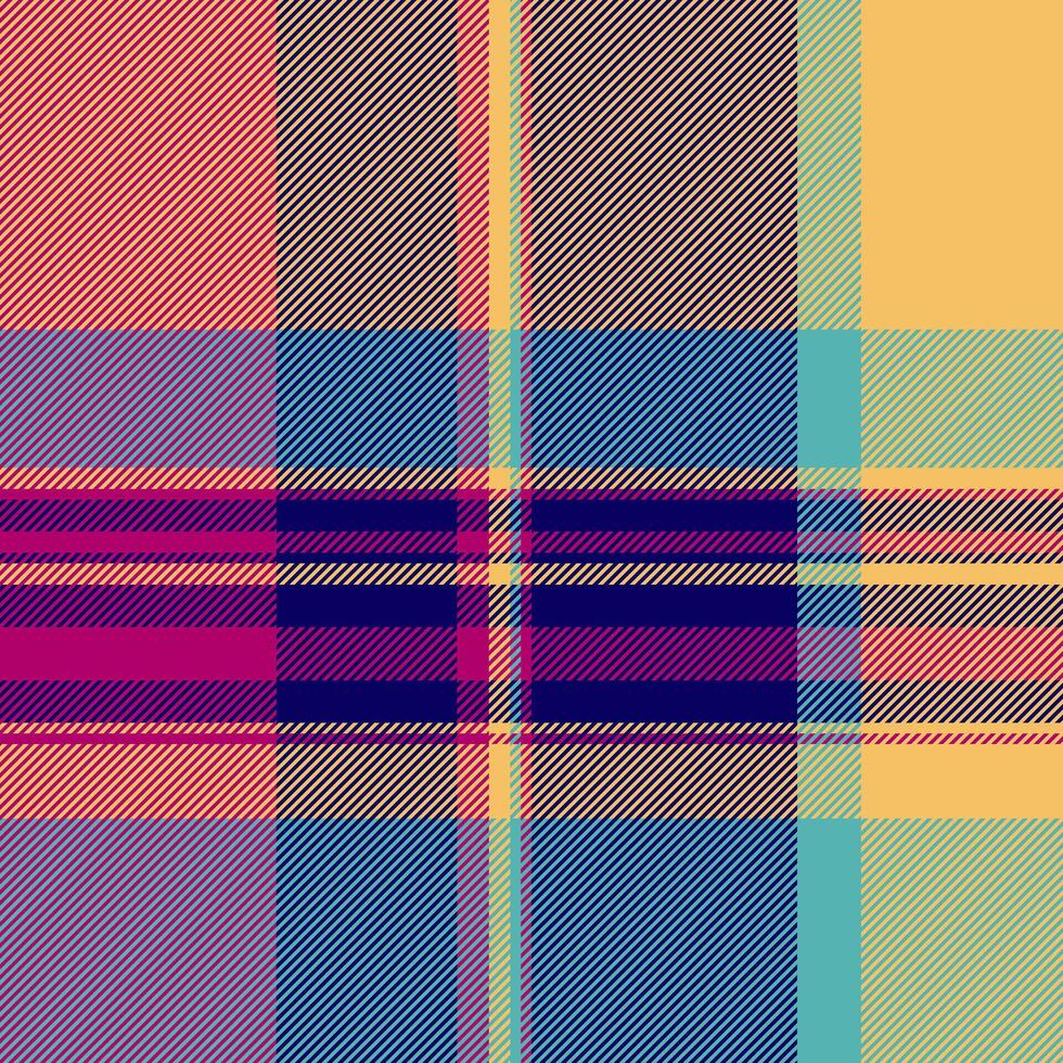 Vibrant plaid pattern in a bold color palette. Perfect for textile design, fashion, or website backgrounds. vector