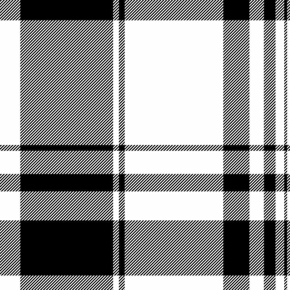 Stylish monochrome plaid pattern. Perfect for textile design, backgrounds, or website textures. Classic black and white checks create a timeless, versatile aesthetic. vector