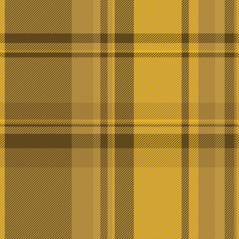 Mexican texture pattern, ethnic textile seamless background. Tweed plaid check tartan fabric in amber color. vector