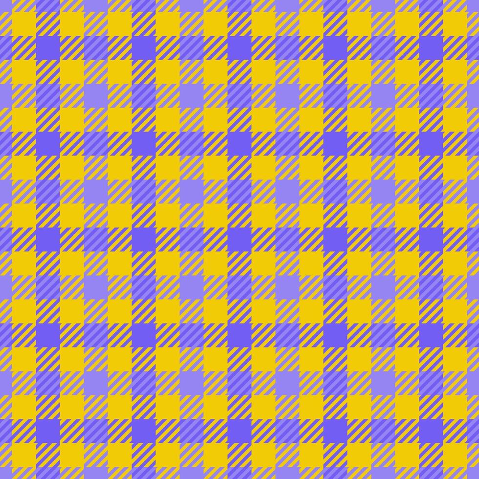 Tribal tartan pattern textile, canvas seamless plaid texture. Flow fabric background check in indigo and bright colors. vector