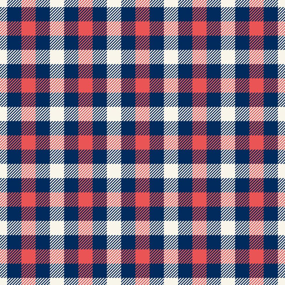 Rag check fabric tartan, new york textile pattern background. Styling seamless plaid texture in blue and old lace colors. vector