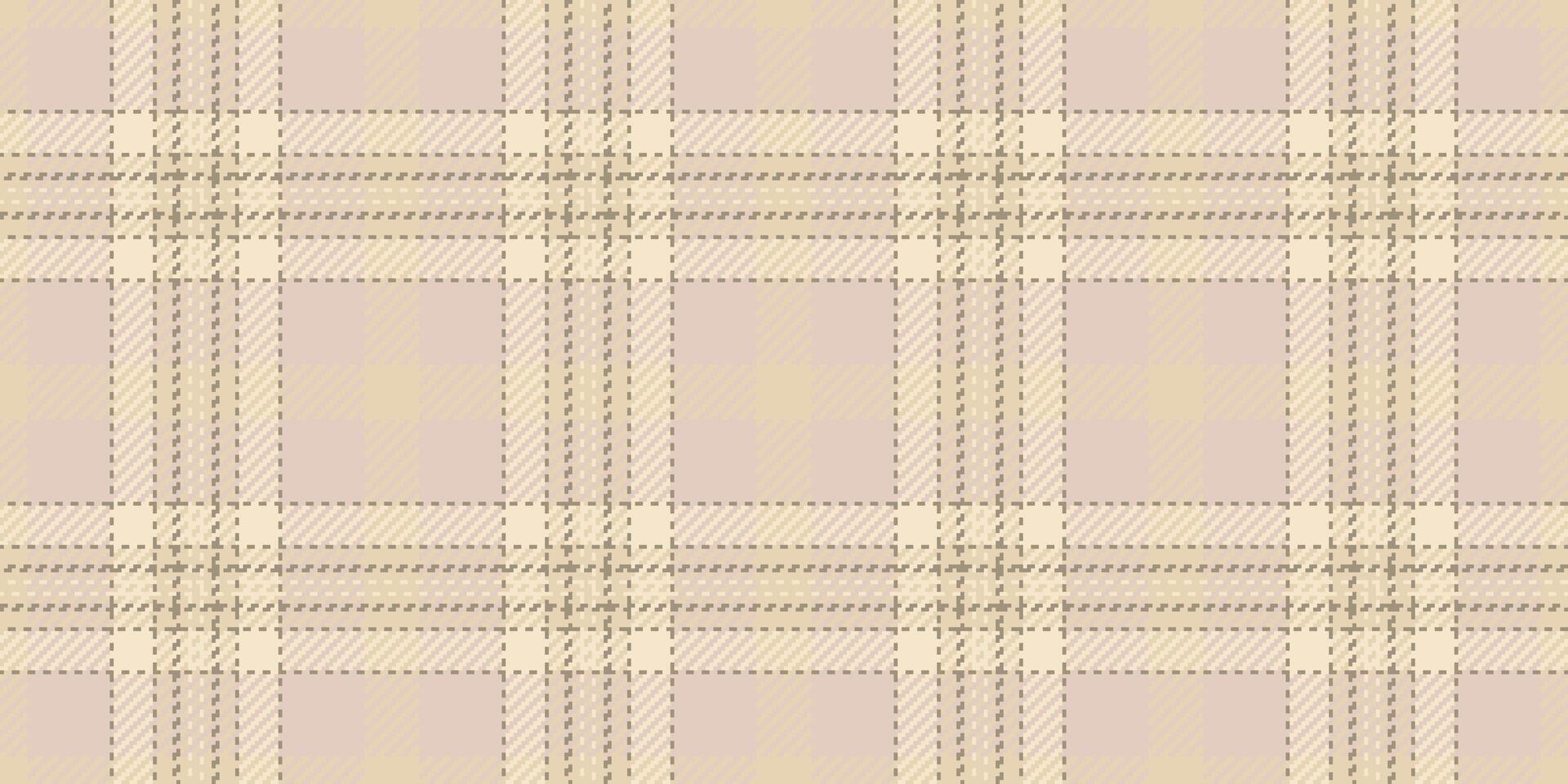 Subtle neutral plaid pattern in beige and taupe tones. Perfect for backgrounds, textile designs, or website templates. Elegant and versatile, this seamless texture evokes warmth and sophistication. vector