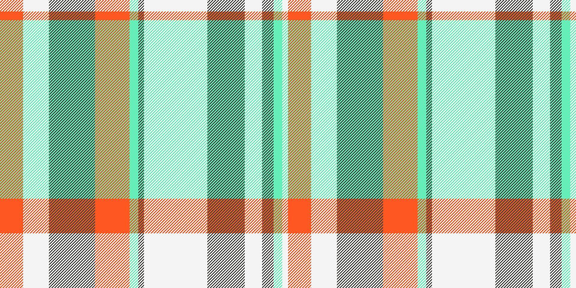 Valentine fabric plaid background, 70s check tartan pattern. Manufacture seamless texture textile in mint and white colors. vector
