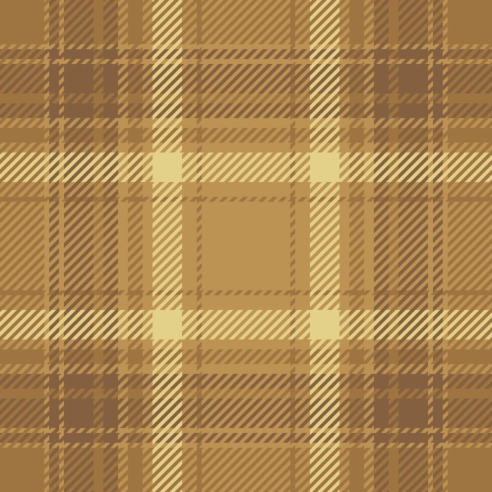 Elegant beige and brown plaid pattern. Perfect for autumnal designs, textile projects, or as a stylish background. vector