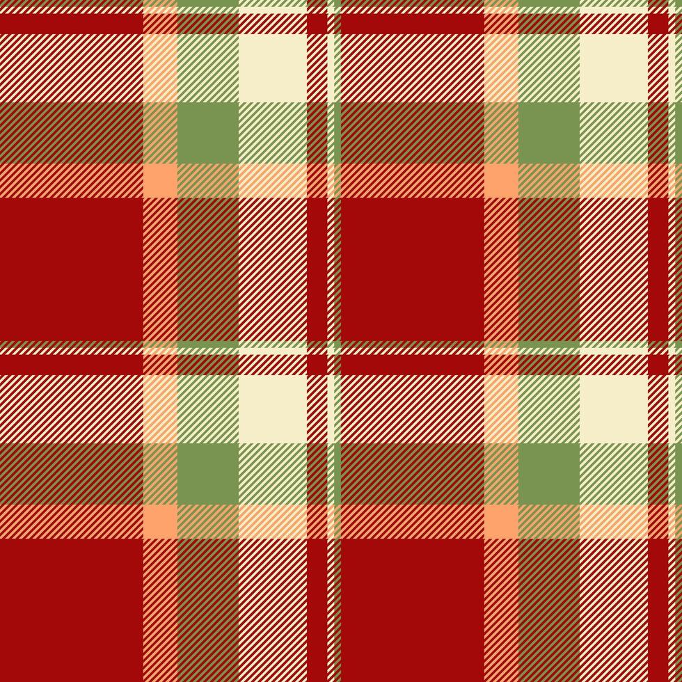 Checked plaid fabric, heritage texture background pattern. Sketching tartan seamless textile check in red and light colors. vector