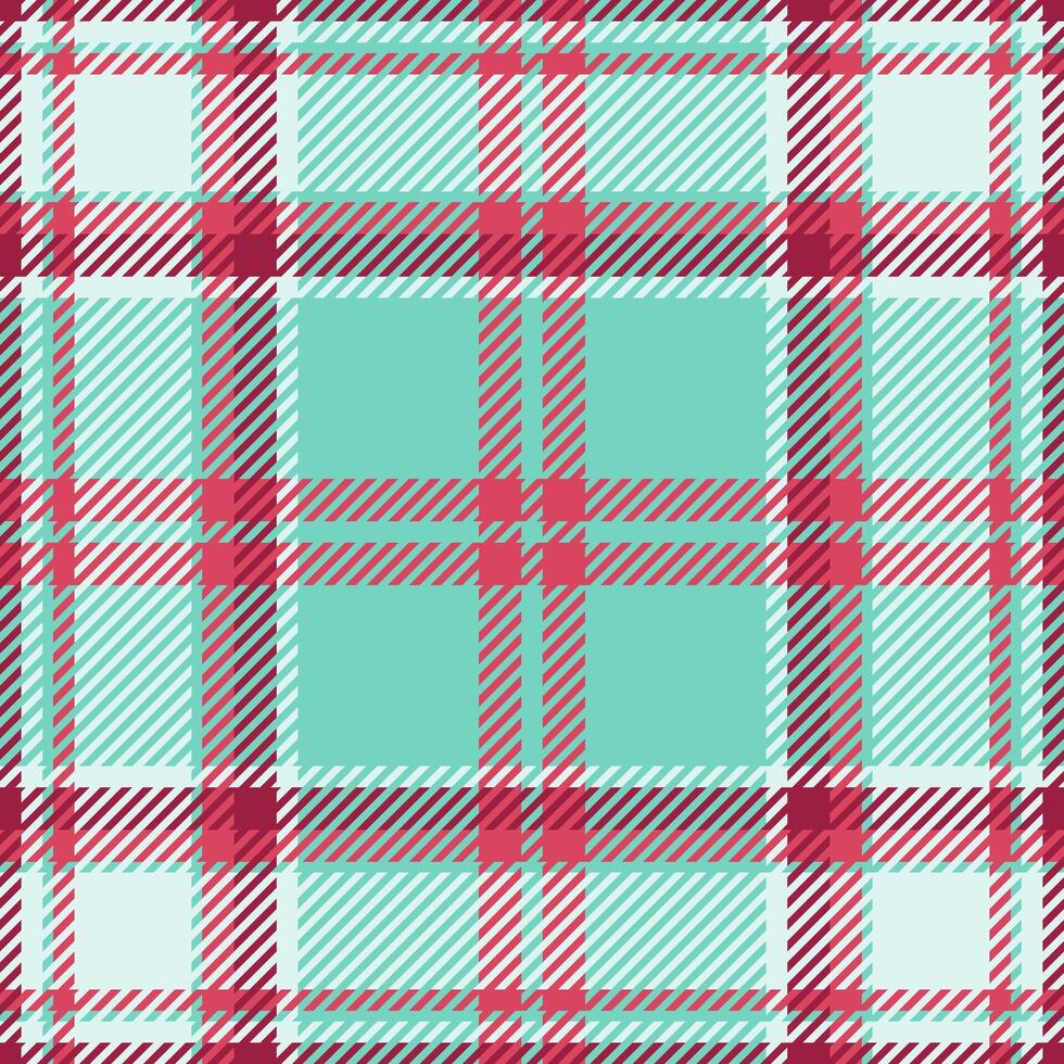 Seamless pastel plaid pattern in teal, pink, and white. Perfect for textile designs, fashion, websites, and more. This cheerful, repeating texture evokes a sense of warmth and comfort. vector