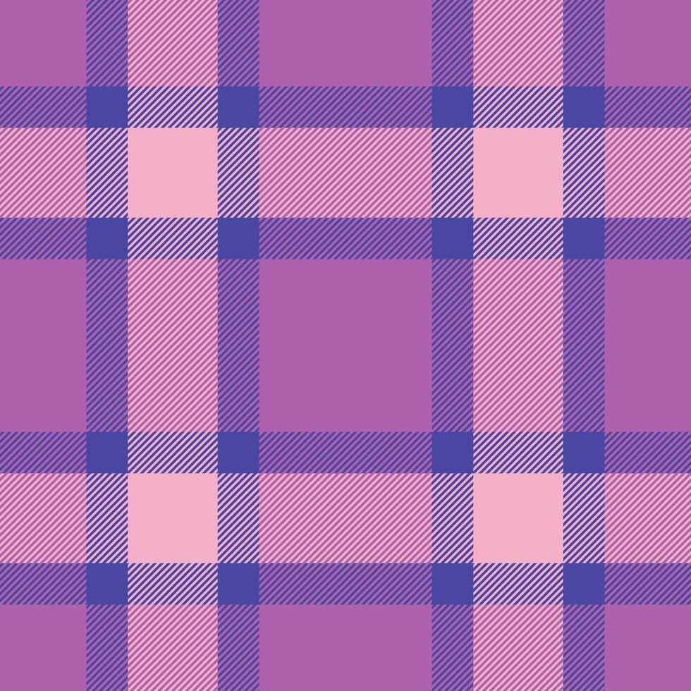 Elegant seamless plaid pattern in soft purple and pink hues. Perfect for textile design, wrapping paper, fashion, and website backgrounds. vector