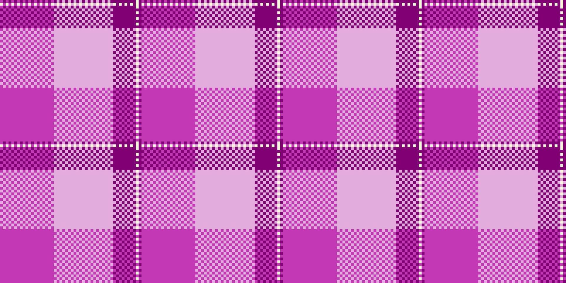 Vibrant pink plaid pattern. Perfect for textile design, fashion, website backgrounds, or crafting projects. A cheerful, textured repeat design offering a modern take on a classic style. vector