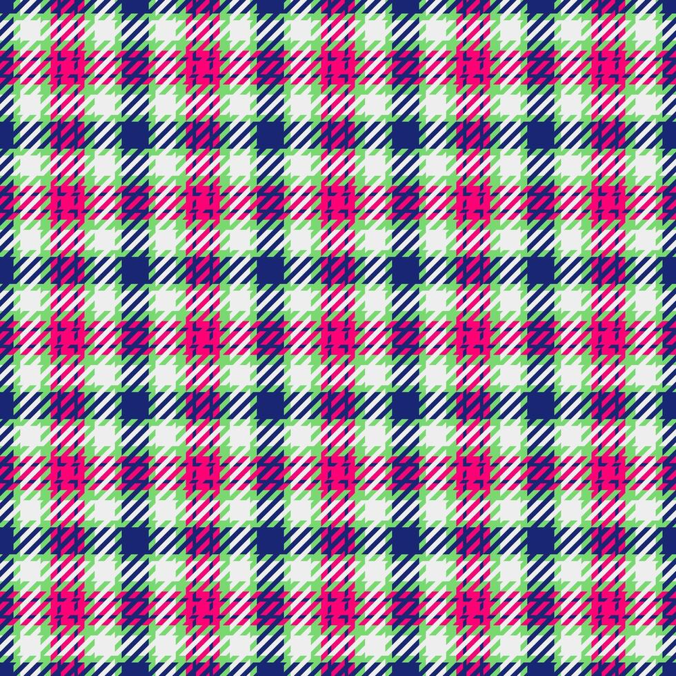 Vibrant pink, green, and navy plaid pattern. Perfect for textile design, fashion, website backgrounds, or any project needing a bold, energetic aesthetic. vector