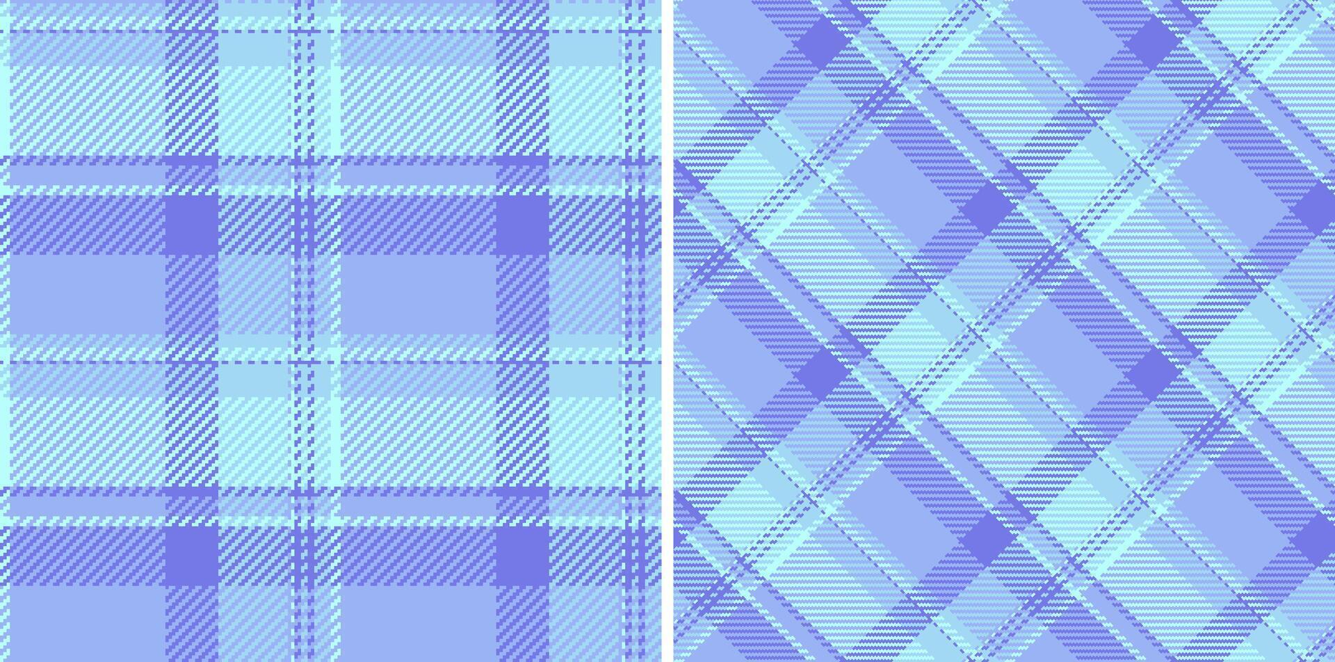 Check texture textile of seamless tartan pattern with a plaid background fabric. Set in sky colors. Golf fashion essentials for the course. vector