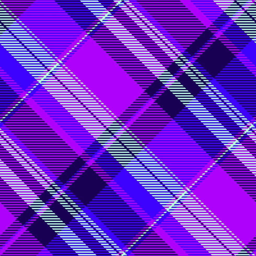 Greeting background pattern, panel textile check texture. Irish seamless tartan fabric plaid in bright and indigo colors. vector