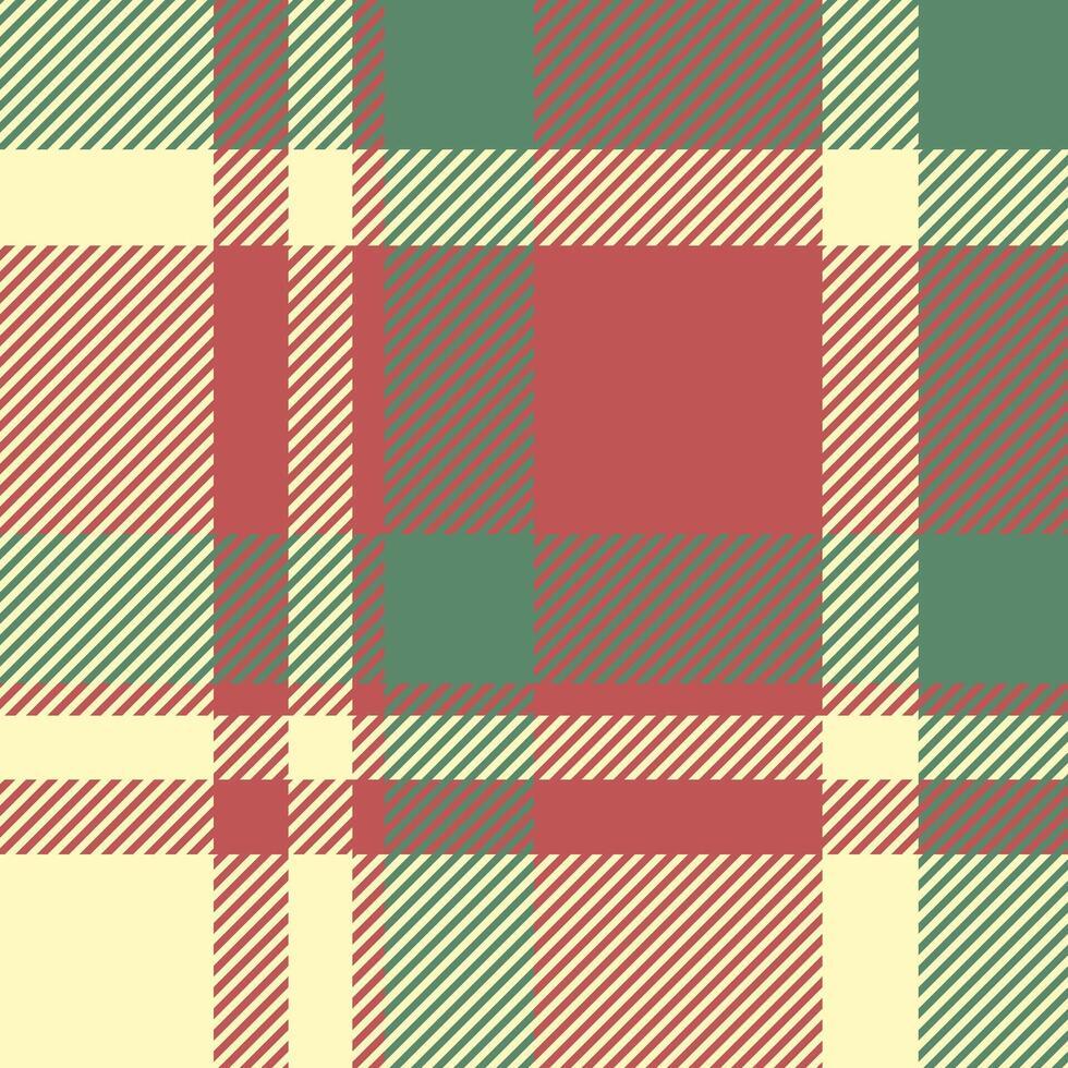 Elegant red, green, and cream plaid pattern. Perfect for textile design, apparel, or seasonal projects. Subtle texture and muted color palette creates a sophisticated and versatile image. vector