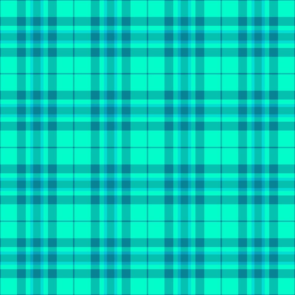 Vibrant teal and turquoise plaid pattern. Perfect for textile designs, website backgrounds, or as a cheerful graphic element. vector