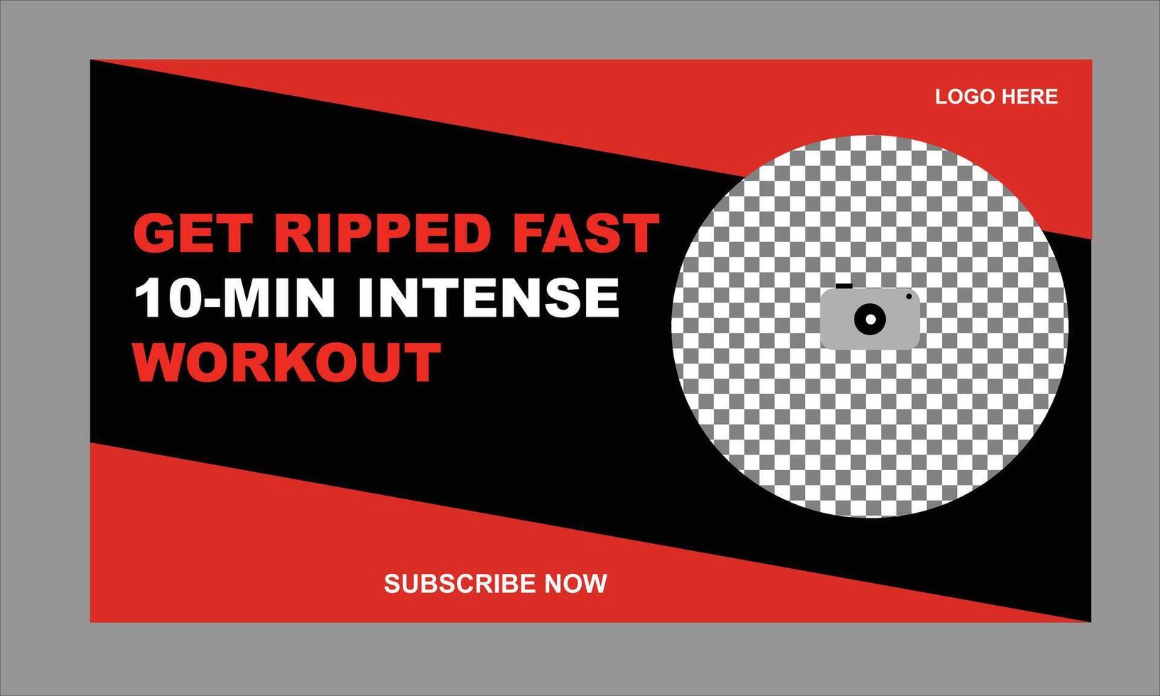 Gym Thumbnail design Red color vector