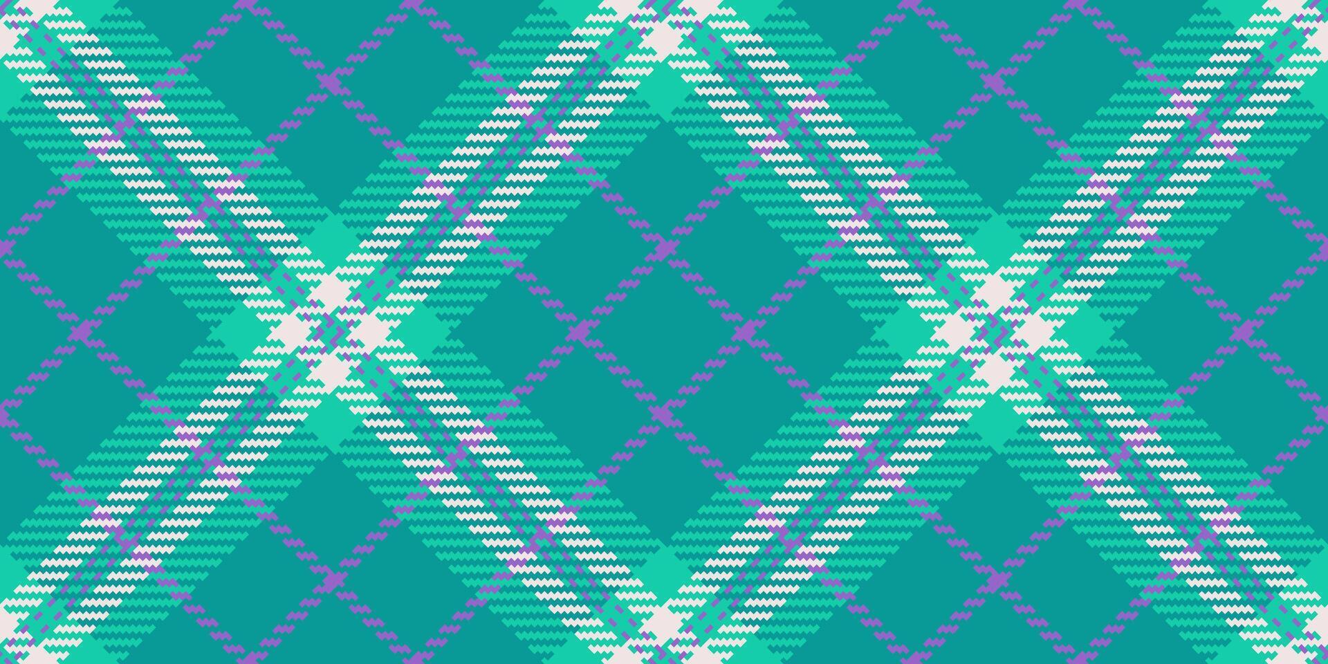 Vibrant teal, mint, and white plaid pattern. Perfect for textile design, fashion, website backgrounds, or any project needing a fresh, modern, and stylish geometric texture. vector