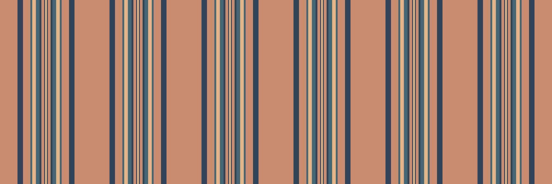 Scrapbooking textile pattern texture, interior seamless fabric stripe. Youth background vertical lines in blue and orange colors. vector