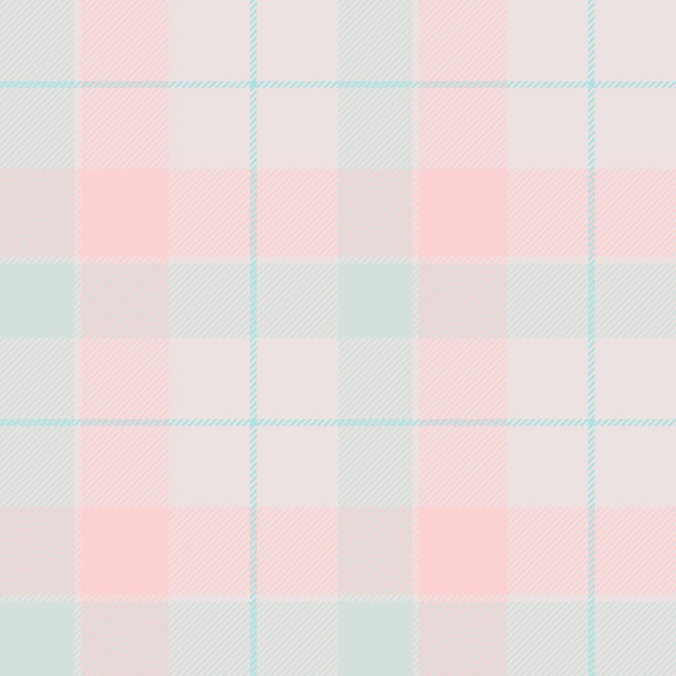 Overlayed plaid pattern, iconic background fabric textile. Tiny tartan seamless texture check in white and light colors. vector