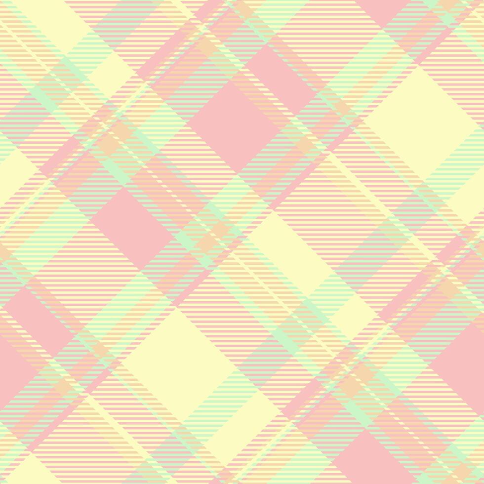 Panel background plaid seamless, sixties textile check fabric. Proud pattern texture tartan in light color. vector