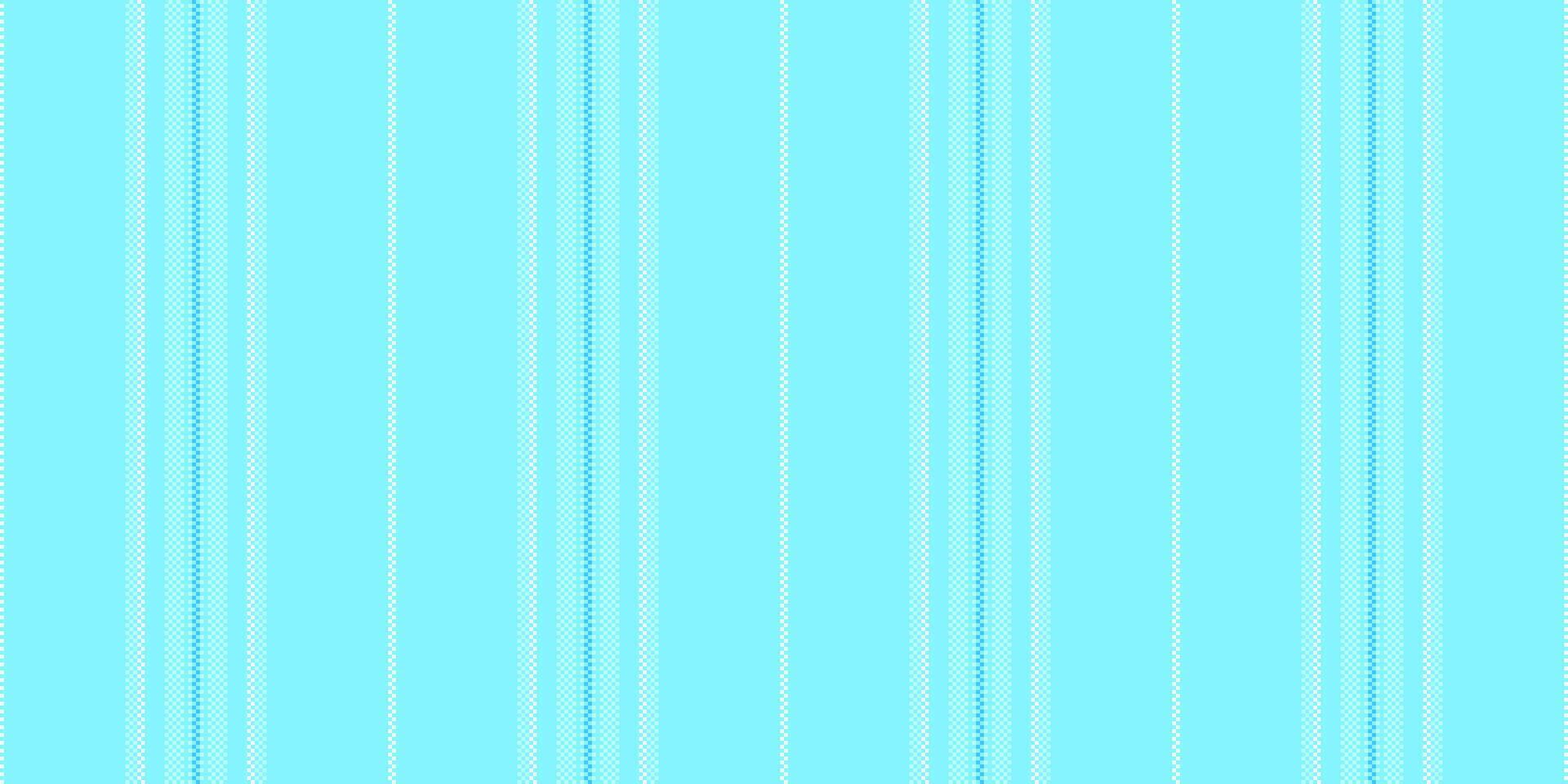 Repeat texture lines, contrast seamless stripe textile. Scrapbook fabric background vertical pattern in cyan and light colors. vector