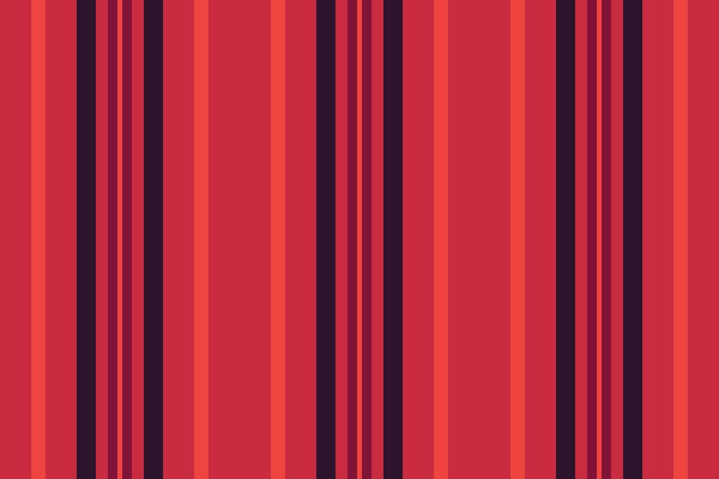 Colourful vertical seamless texture, 60s textile stripe . Mature lines background fabric pattern in red and dark colors. vector