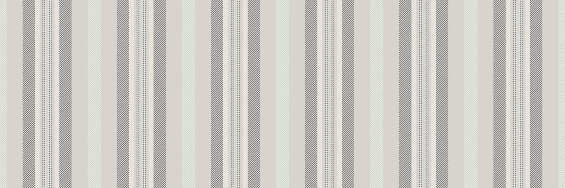 Bold background vertical stripe, messy textile lines. Calm seamless texture fabric pattern in white and gray quill colors. vector