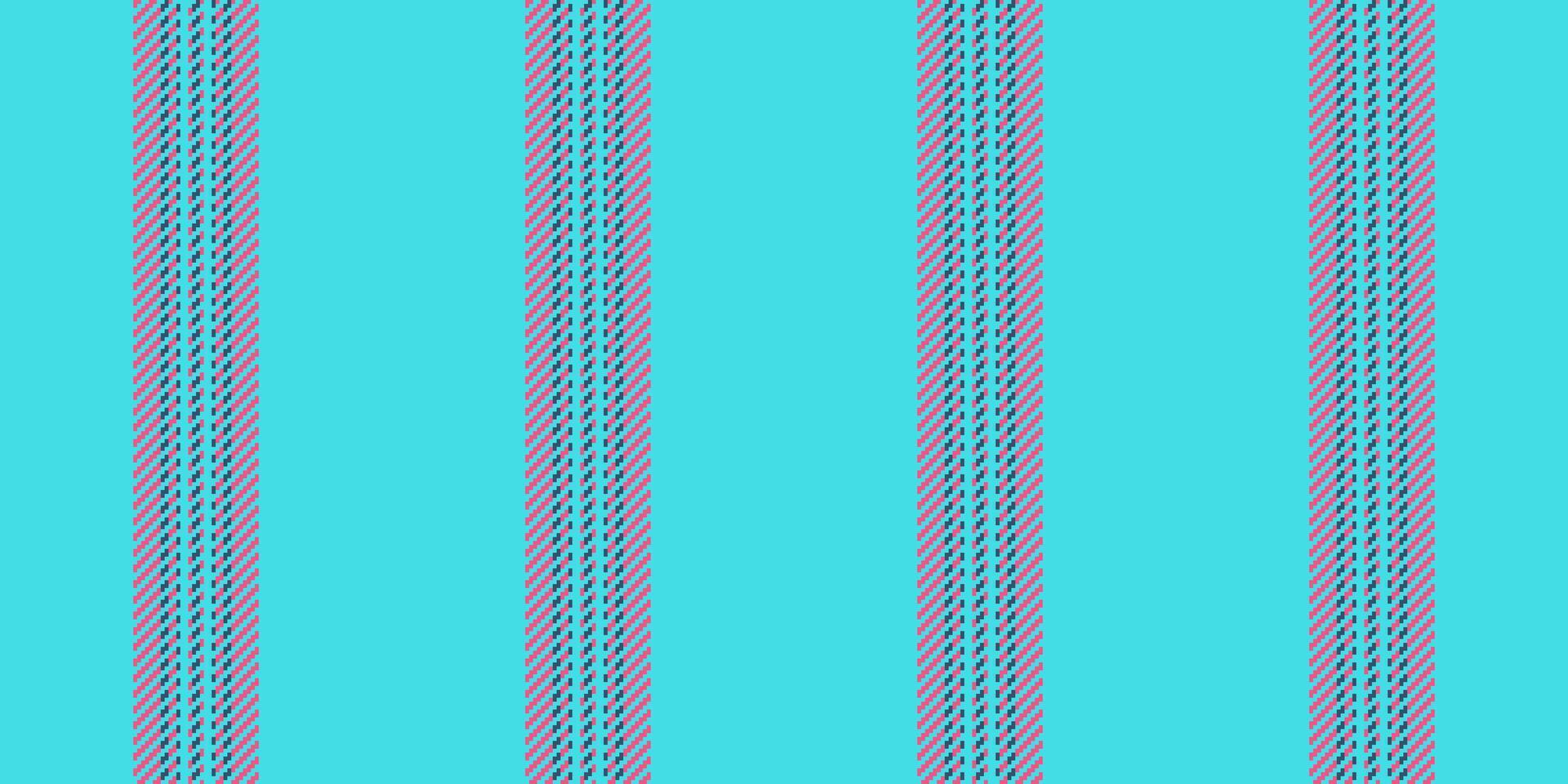 Killow seamless stripe , neat texture vertical background. V0s fabric lines pattern textile in cyan and red colors. vector