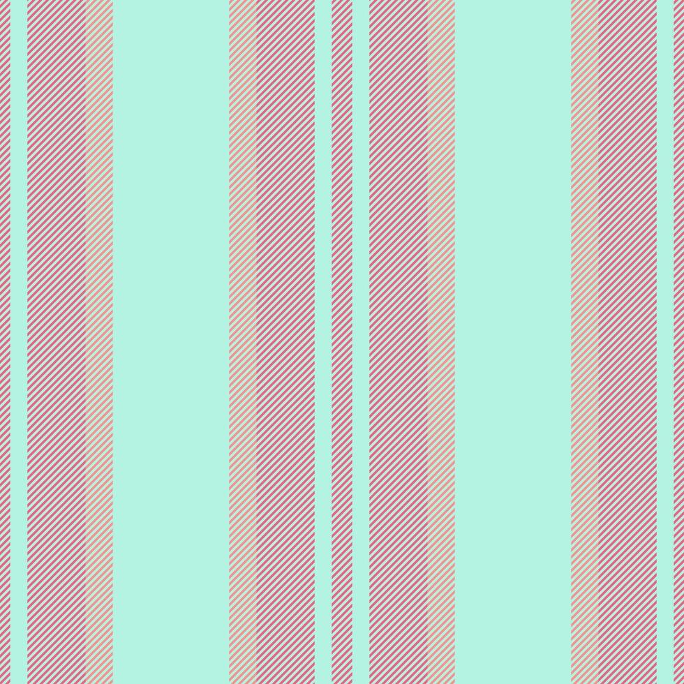 Online vertical textile texture, primary seamless stripe background. Pink lines pattern fabric in red and light colors. vector